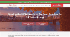 Desktop Screenshot of clawsonheating.com